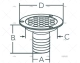 SHOWER DECK DRAIN1-9/16" INOX SS316 MARINE TOWN