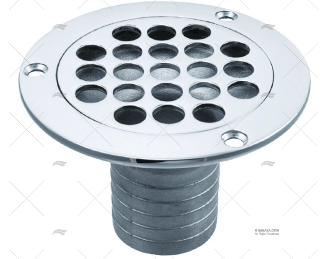 BONDE EVIER DROITE 1-9/16"INOX SS316 MARINE TOWN