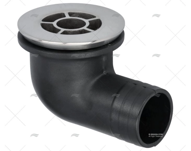 ESGOTO COTOVELO  38mm   PVC/INOX SS316 MARINE TOWN
