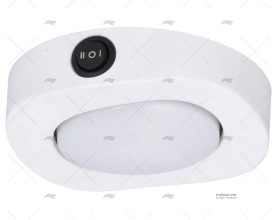 PLAFON IP66 LED 12-24V 1.5W C/ INTERRUPTOR BRANCO
