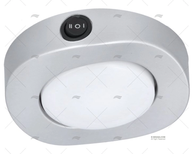 PLAFON CINZA LUZ LED BRANCA MARINE TOWN