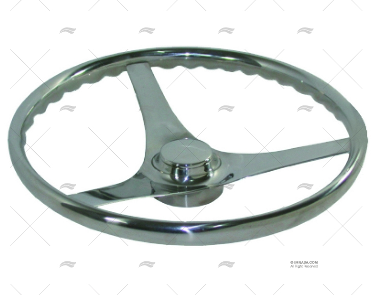 RUOTA DEL TIMONE INOX C/GRIP AISI 304 343mm