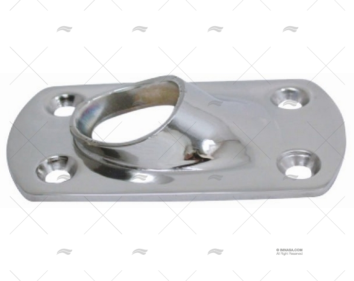 PIASTRINA RETTANGOLARE INOX AISI 316 45º MARINE TOWN