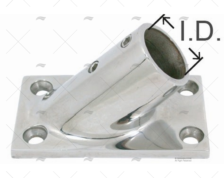 CASQUILHO DO LEME RETANGULAR INOX SS 316 45º US
