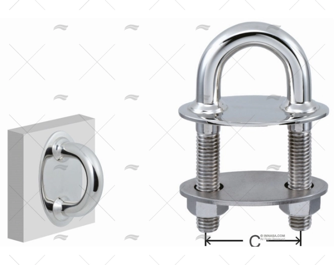 CANCAMO HD INOX SS 304 1/2" MARINE TOWN