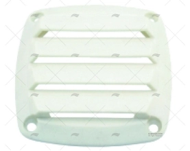 WHITE COVER LOUVERED VENT 80x80mm