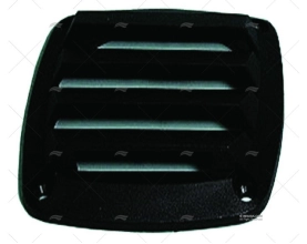 BLACK COVER LOUVERED VENT 80x80mm