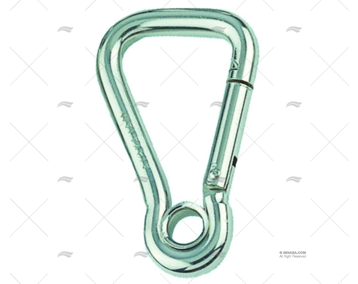 MOSQUETÃO C/ARGOLA AÇO INOX 316 8mm