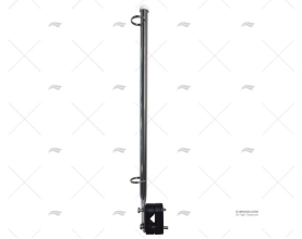 HASTE DE BANDEIRA INOX SS 304 C/SUPORTE AB
