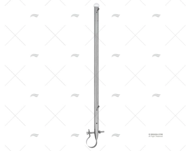 HASTE DE BANDEIRA INOX SS 304 C/SUPORTE