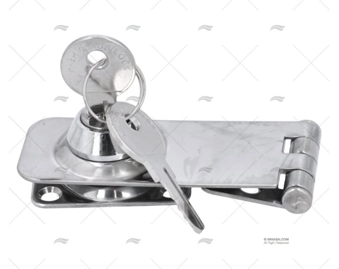 FECHO INOX AISI 304 C/CHAVE 76x29mm MARINE TOWN