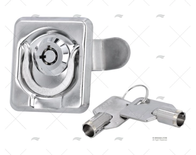FECHO INOX SS 304 C/CHAVE 55x49mm MARINE TOWN