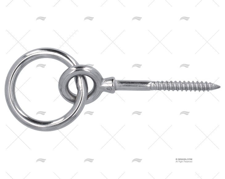 PITON A/ANNEAU INOX 316 SS 6mm