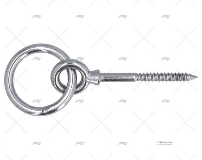 WOOD SCREW EYE RING SS 316 8mm