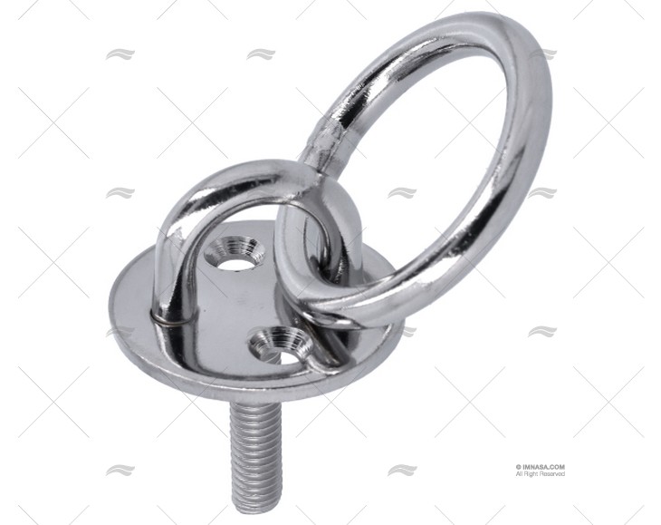 PLATINA REDONDA C/ARGOLA INOX 304 SS M6