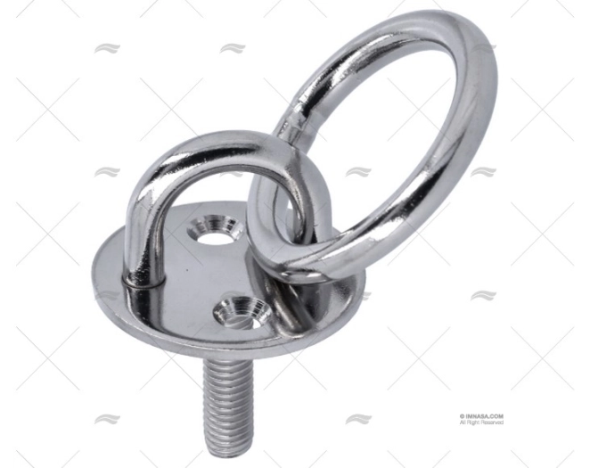PLATINA REDONDA C/ARGOLA INOX 304 SS M8