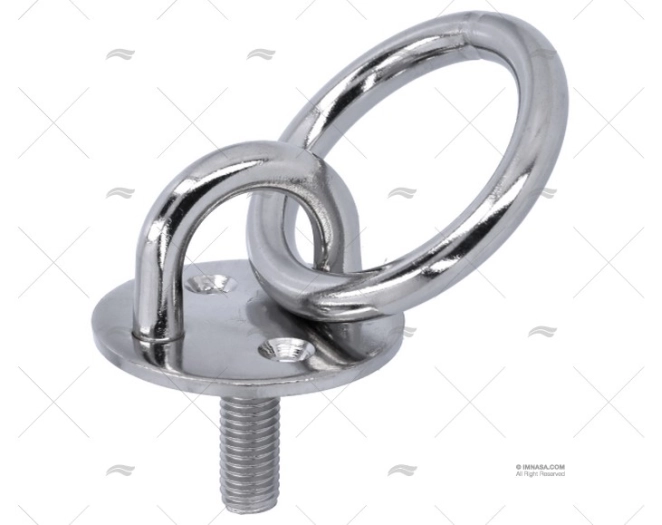 PIASTRINA ROTONDA C/ANELLO INOX 304 SS M10