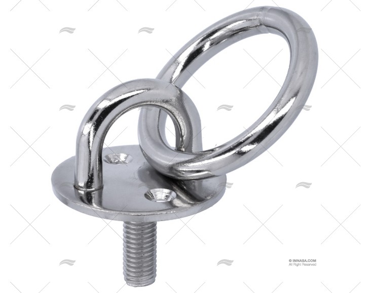 PIASTRINA ROTONDA C/ANELLO INOX 304 SS M10