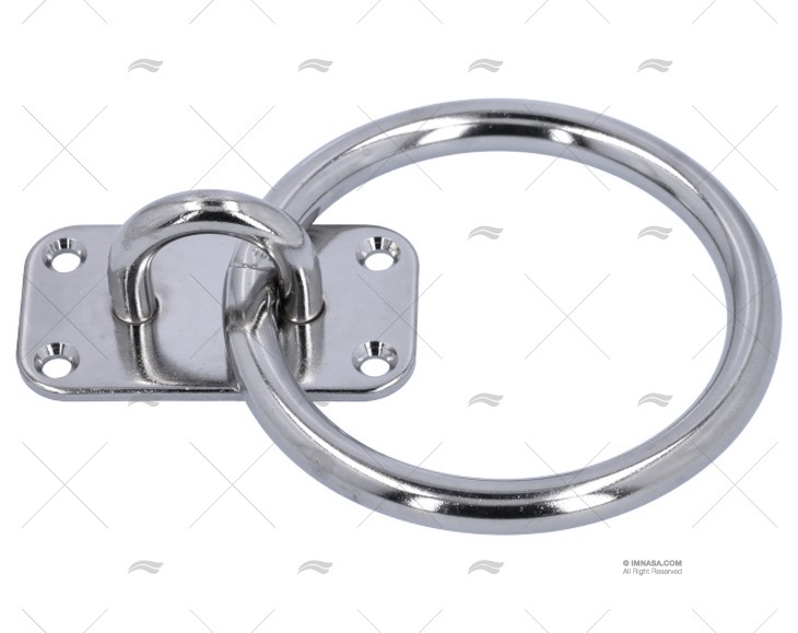 PLATINE RONDE A/ANNEAU INOX 304 SS 10X80