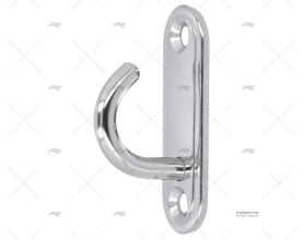 PLATINE A/CROCHET INOX SS 304 60mm