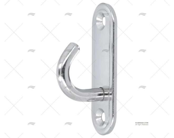 PIASTRINA C/GANCIO INOX AISI 304 80mm