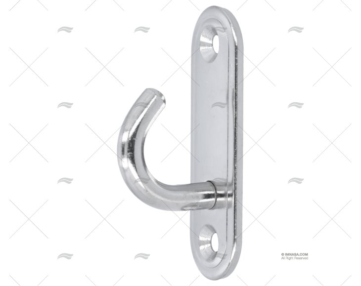 PIASTRINA C/GANCIO INOX AISI 304 80mm