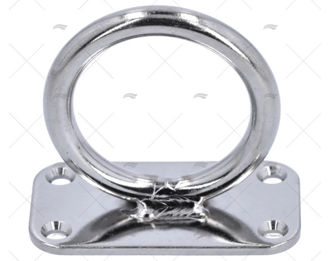 Platina C/Argola FIXA INOX SS 304 70mm