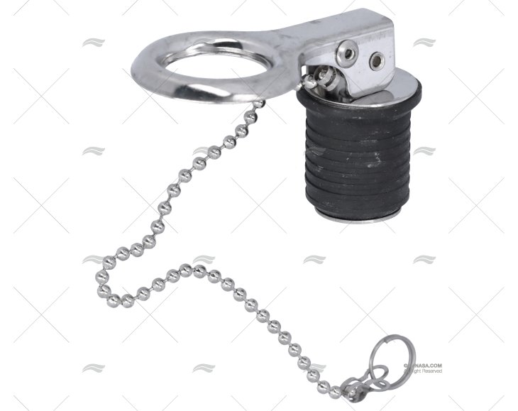 TAMPÃO INOX AISI 316 C/CORRENTE 25mm