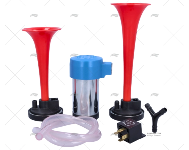 BOCINA COMPRESOR ROJA GS 12V MARCO