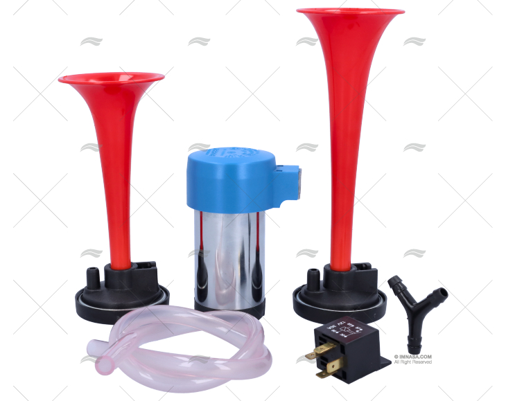 BOCINA COMPRESOR ROJA GS 12V MARCO