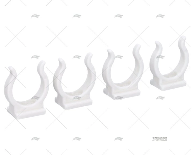 CLIP NYLON BIANCO 25MM (4pz)