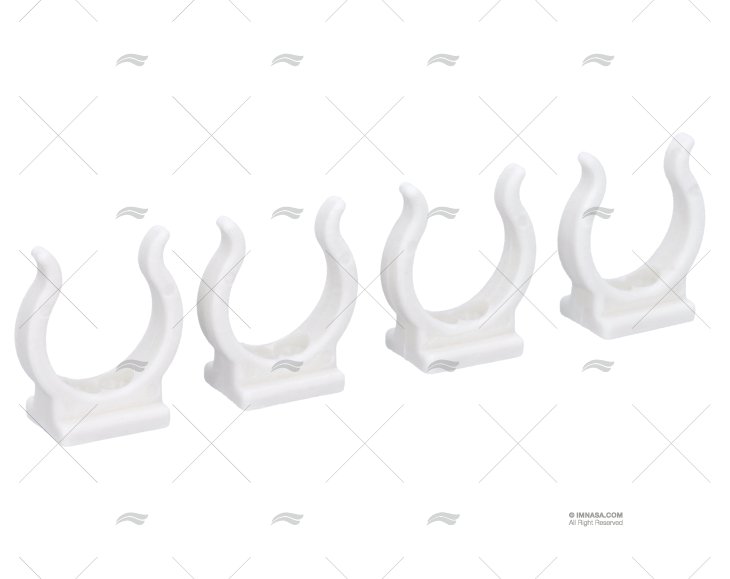 CLIP NYLON BIANCO 25MM (4pz)