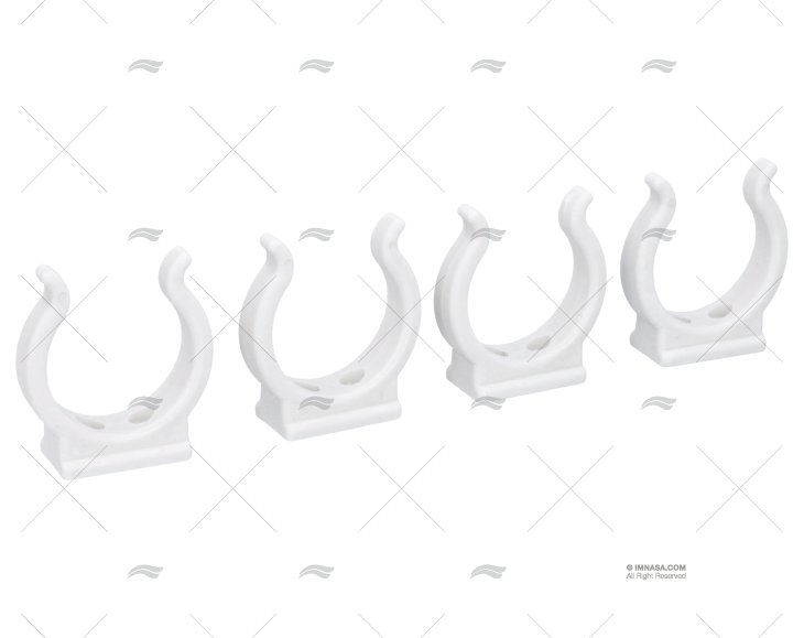 CLIP NYLON BIANCO 44MM (4pz)