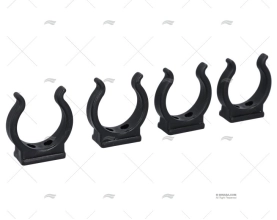 CLIP NYLON NERO 44MM (4pz)
