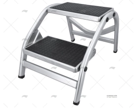 ESCALERA 2 PELD. SUELO PLEGABLE ALUMINIO