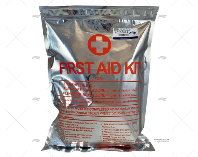 KIT PRONTO SOCCORSO ZONA 1-2-3-4 IN BORSA (ZATTERA