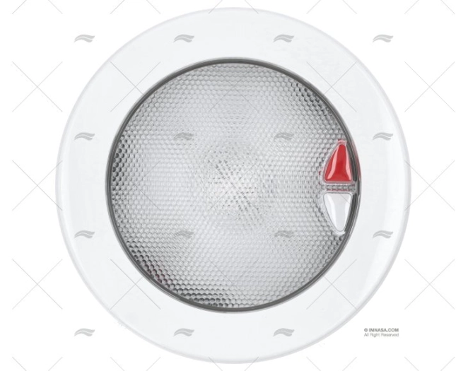 LUZ EUROLED 150 BRANCO CA/VERMELHO TOQUE PLAFON HELLA MARINE