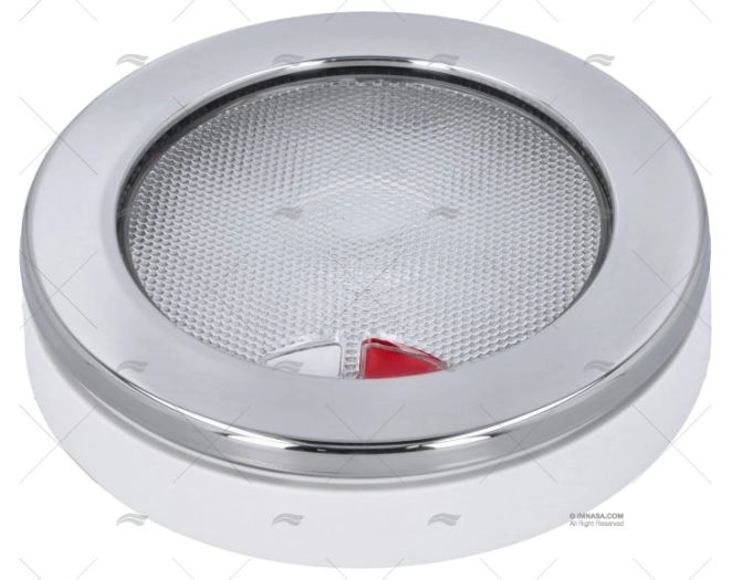LUZ EUROLED 150 BRANCO CA/VERMELHO TOQUE INOX HELLA MARINE
