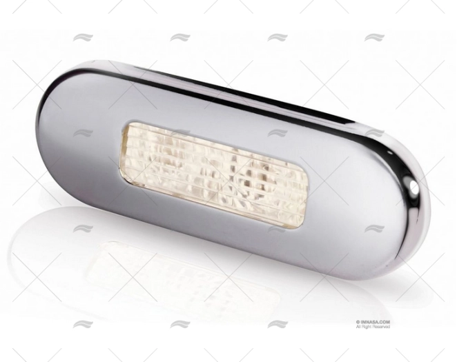PLAFON CORTESIA SUPERFÍCIE INOX BRANCO CAL HELLA MARINE