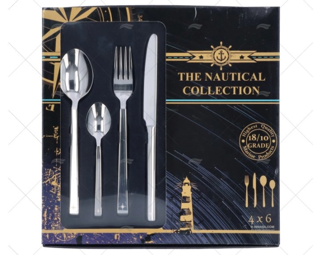 SET CUTLERY WIND ROSE SS 24pcs