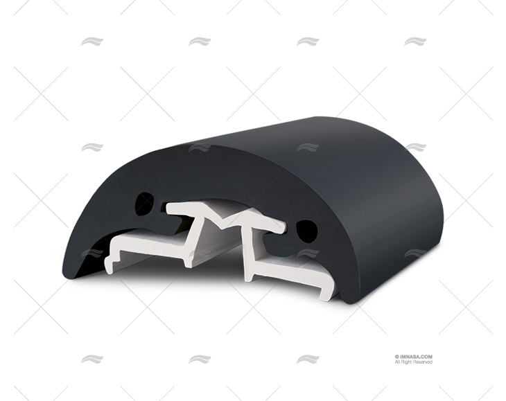 PROFILO PVC RADIALE R 80 NERO 24m TESSILMARE