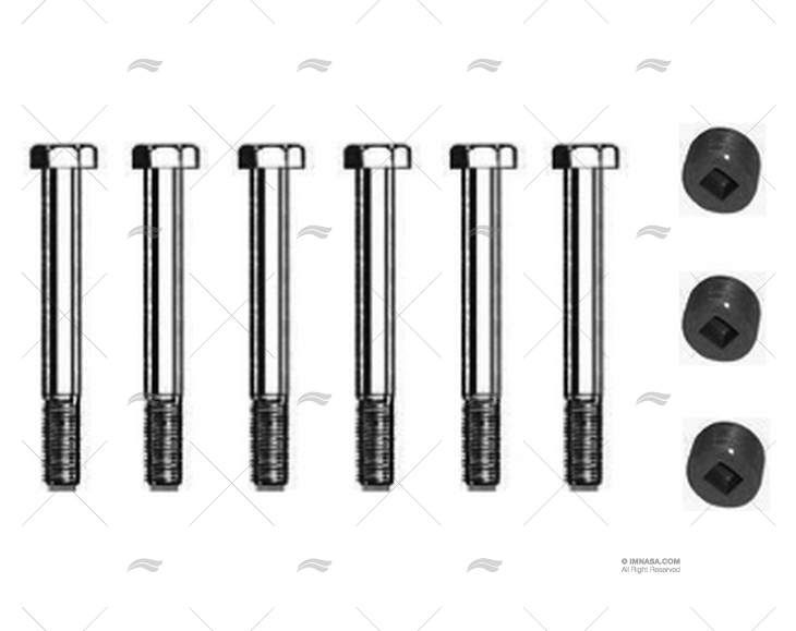 TORNILLO Y TUERCA COLECTOR MERC V8 BARR MARINE