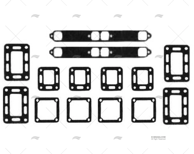 KIT COMPLETO GUARNIZIONI COLLETTORE MERC V8 BARR MARINE