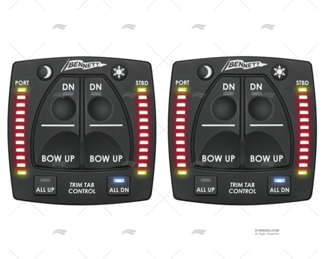 KIT ELETTRICO INTERRUTTORE + INDICATORE 12V 2 STAZIONI BENNETT