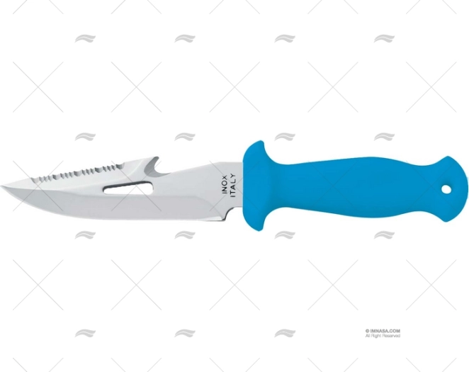 COLTELLO SUBACQUEO C/FODERO BLU 19-H12Cm MAC COLTELLERIE