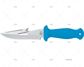FACA MERGULHO C/CAPA AZUL 19-H12Cm MAC COLTELLERIE