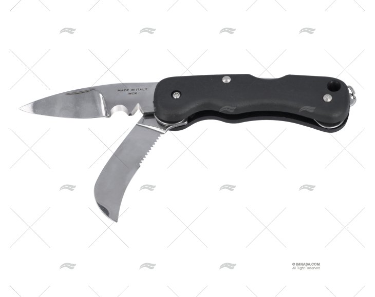 COLTELLO ELETTRICISTA 2 LAME NERO