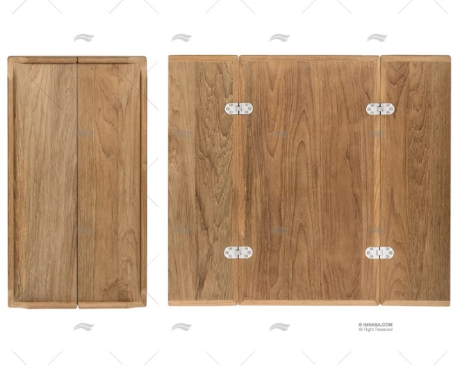 PAINEL PLE. FOLHEADO TECA 1250x800/400mm ARC MARINE