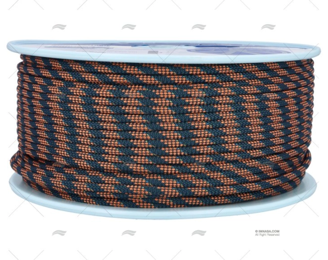 CORDAGE REGATTA 06mm BLEUE/ORANGE 200m LIROS