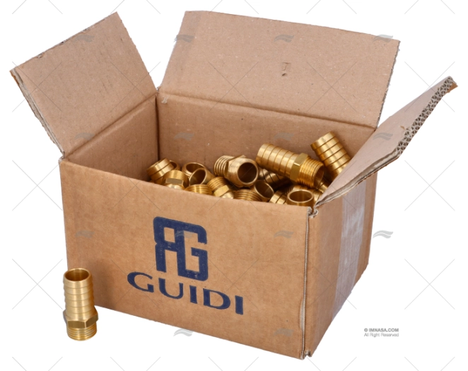 BRASS SPIGOT 1/2"x20mm GUIDI (50)